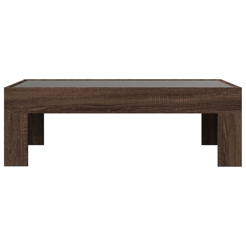 Salontafel met Infinity LED 90x50x30 cm bruin eikenkleurig is nu te koop bij PeponiXL, paradijselijk wonen!