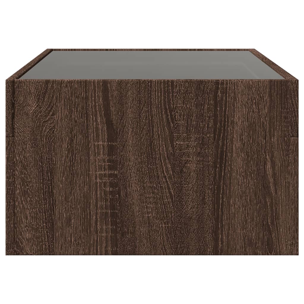 Salontafel met Infinity LED 90x50x30 cm bruin eikenkleurig is nu te koop bij PeponiXL, paradijselijk wonen!