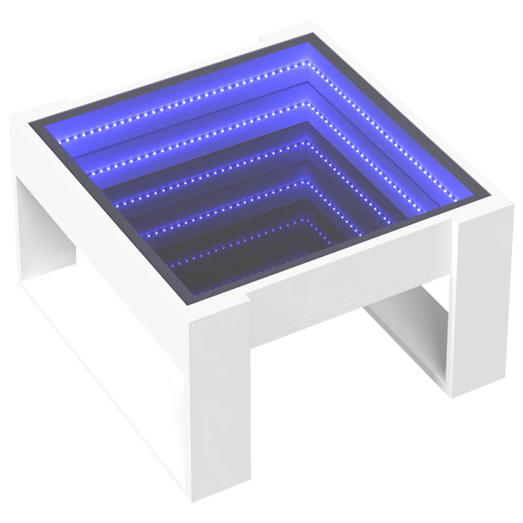 Salontafel met Infinity LED 50x53x30 cm wit is nu te koop bij PeponiXL, paradijselijk wonen!