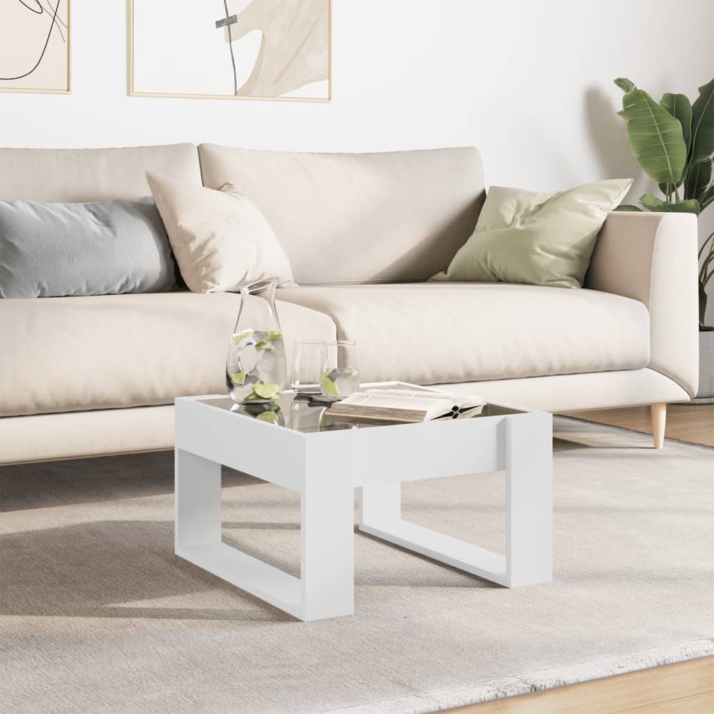 Salontafel met Infinity LED 50x53x30 cm wit is nu te koop bij PeponiXL, paradijselijk wonen!