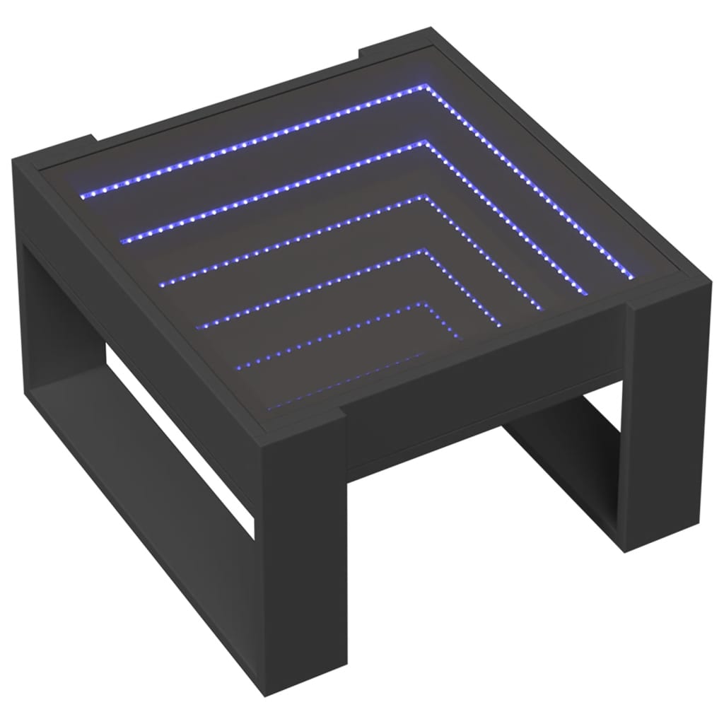 Salontafel met Infinity LED 50x53x30 cm zwart is nu te koop bij PeponiXL, paradijselijk wonen!