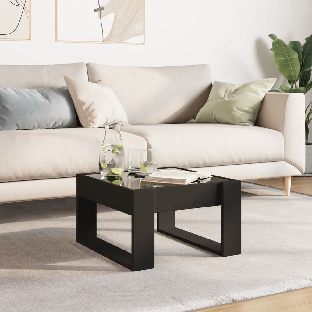 Salontafel met Infinity LED 50x53x30 cm zwart is nu te koop bij PeponiXL, paradijselijk wonen!