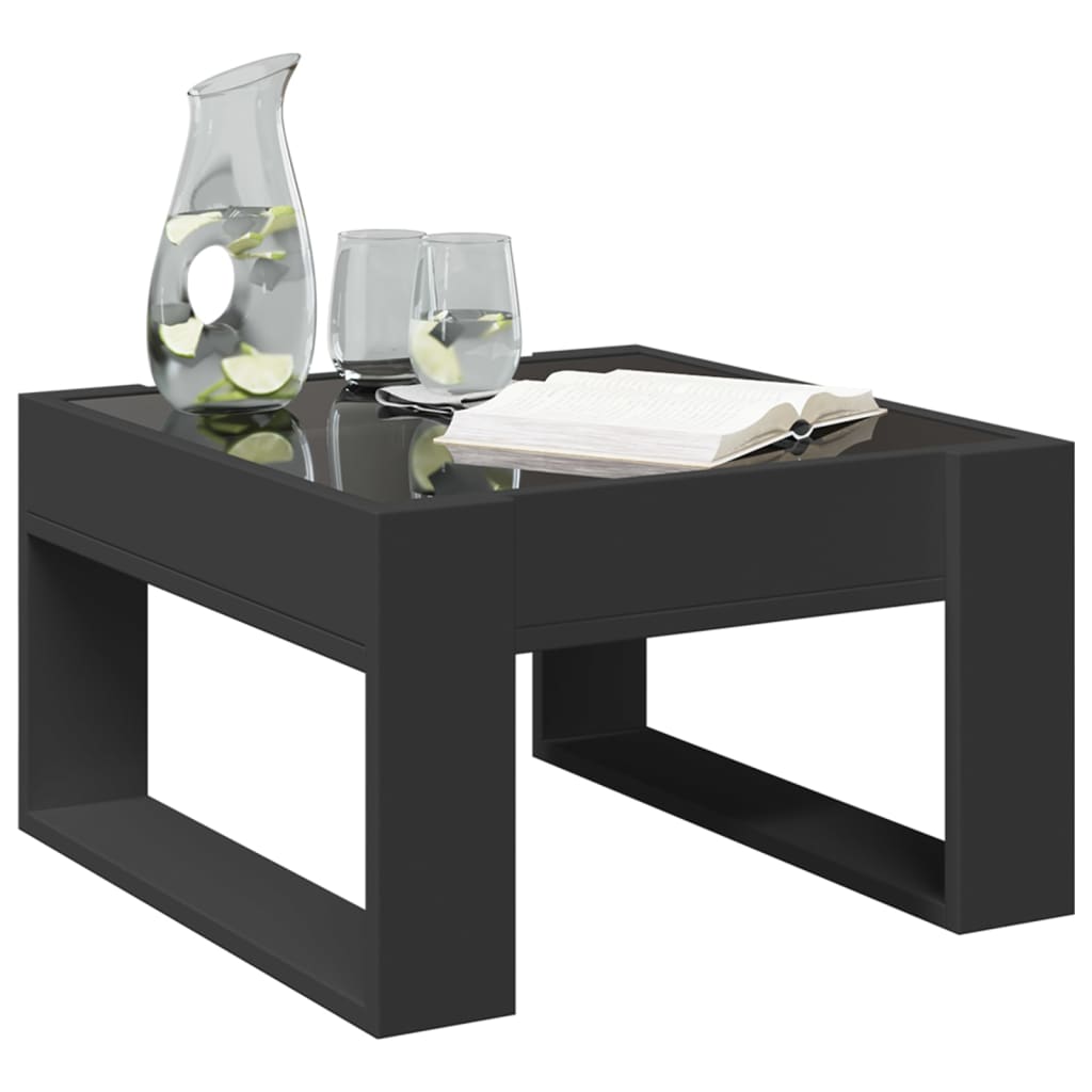 Salontafel met Infinity LED 50x53x30 cm zwart is nu te koop bij PeponiXL, paradijselijk wonen!