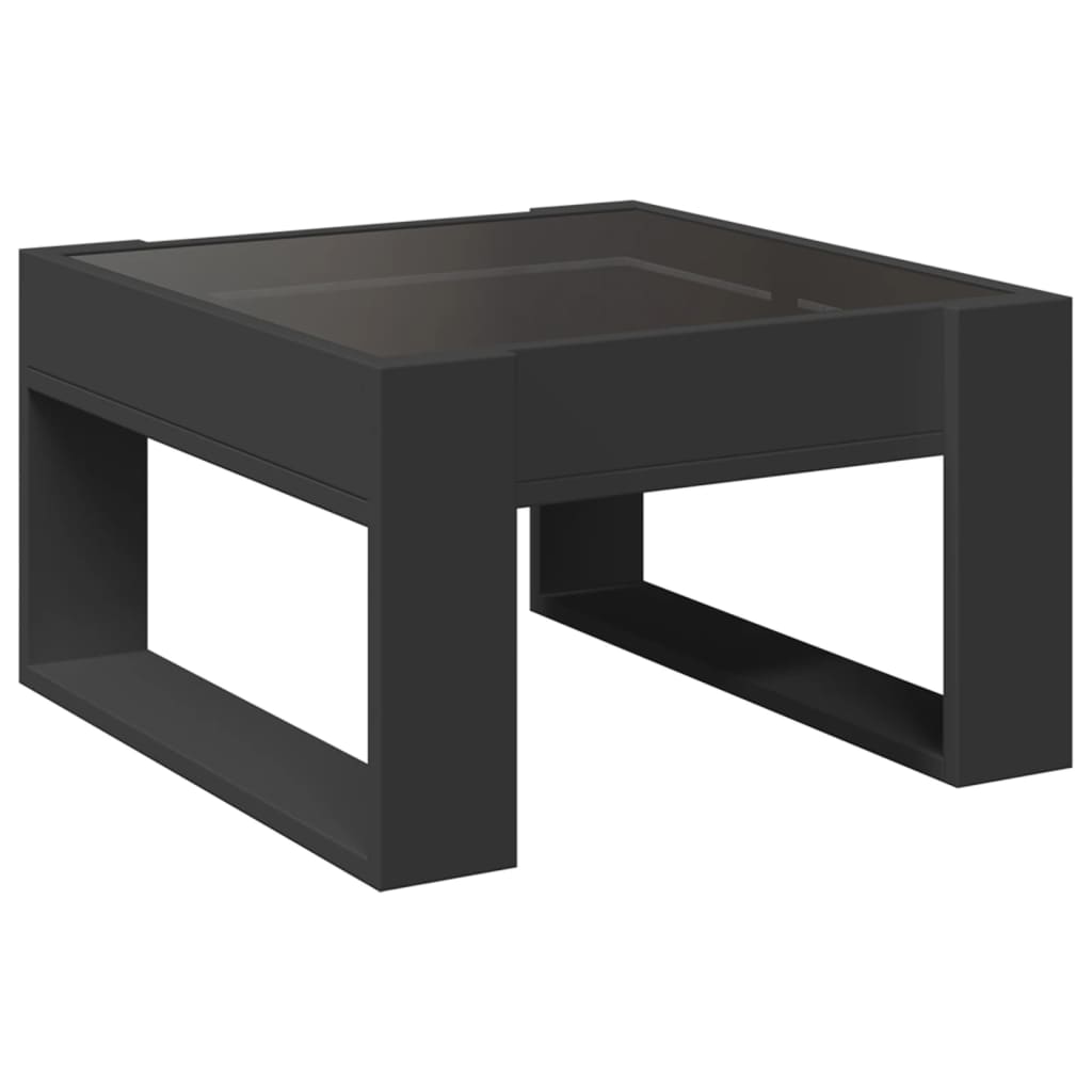 Salontafel met Infinity LED 50x53x30 cm zwart is nu te koop bij PeponiXL, paradijselijk wonen!