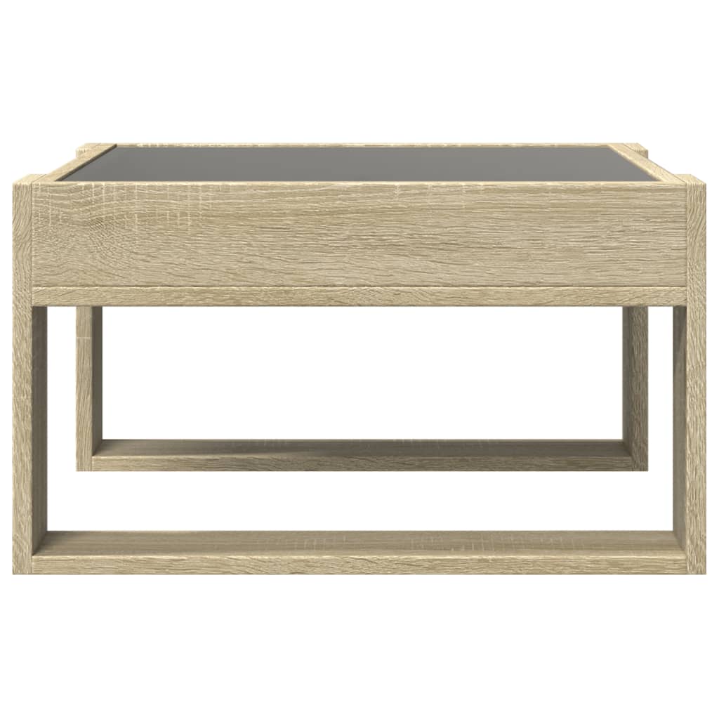 Salontafel met Infinity LED 50x53x30 cm sonoma eikenkleurig is nu te koop bij PeponiXL, paradijselijk wonen!
