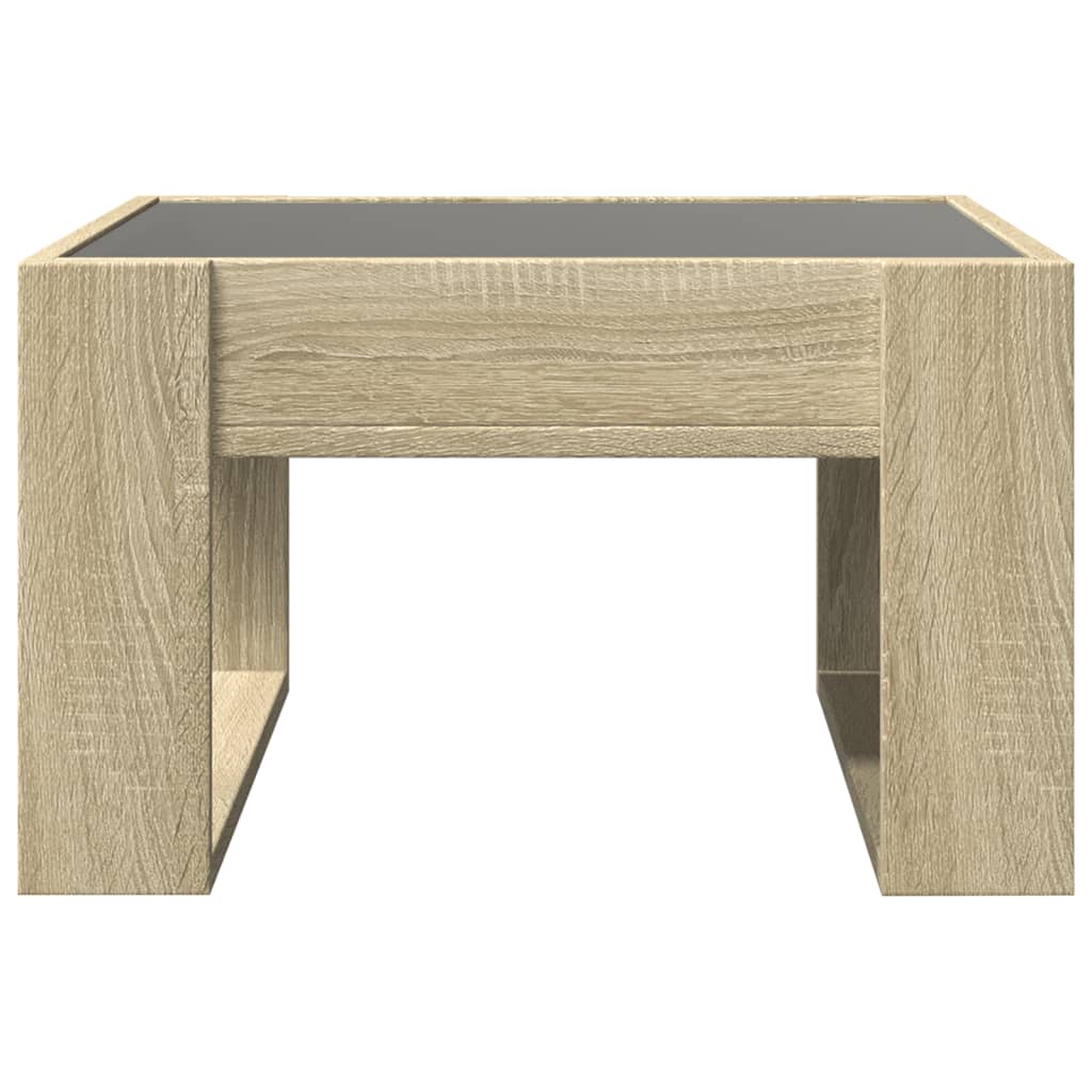 Salontafel met Infinity LED 50x53x30 cm sonoma eikenkleurig is nu te koop bij PeponiXL, paradijselijk wonen!