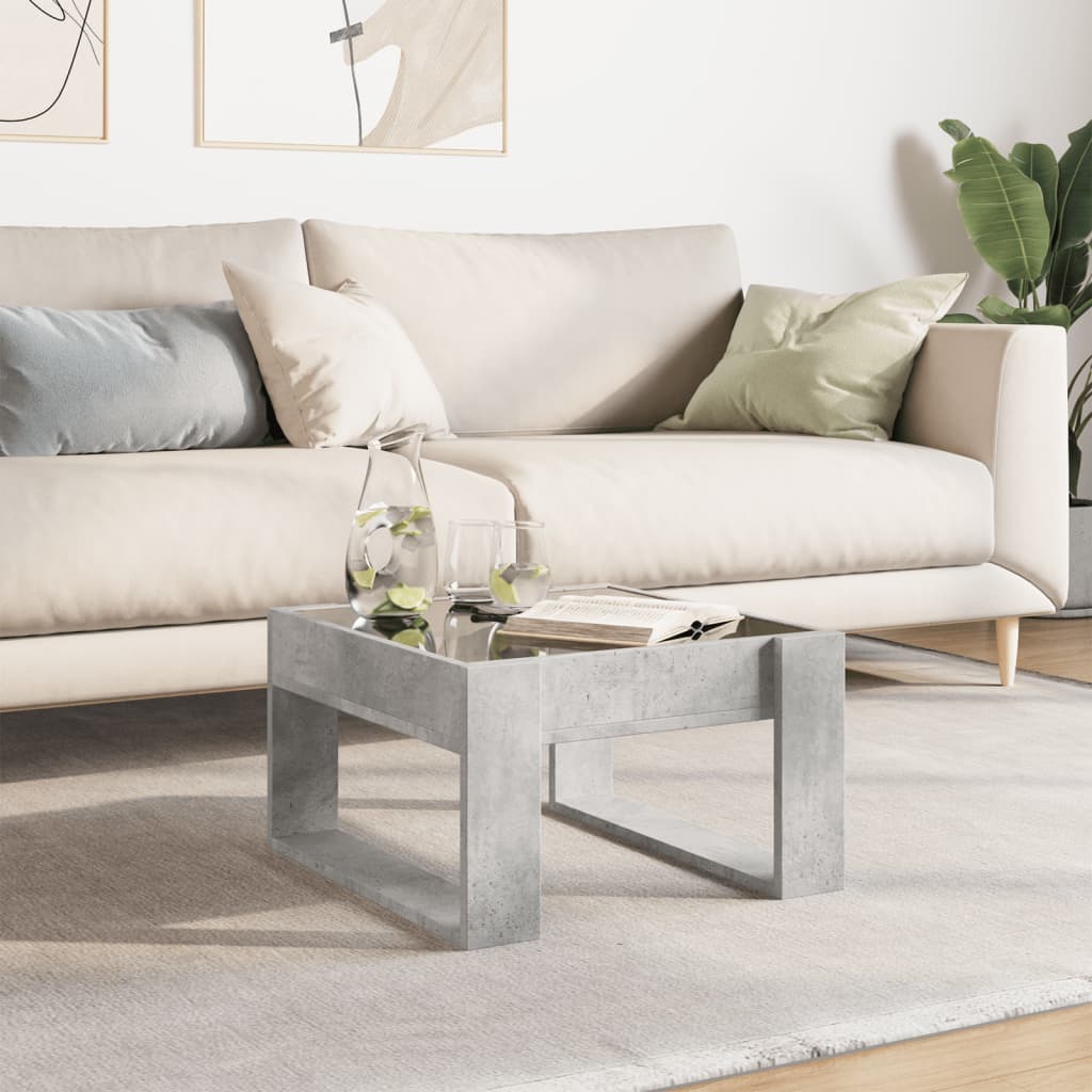 Salontafel met Infinity LED 50x53x30 cm betongrijs is nu te koop bij PeponiXL, paradijselijk wonen!