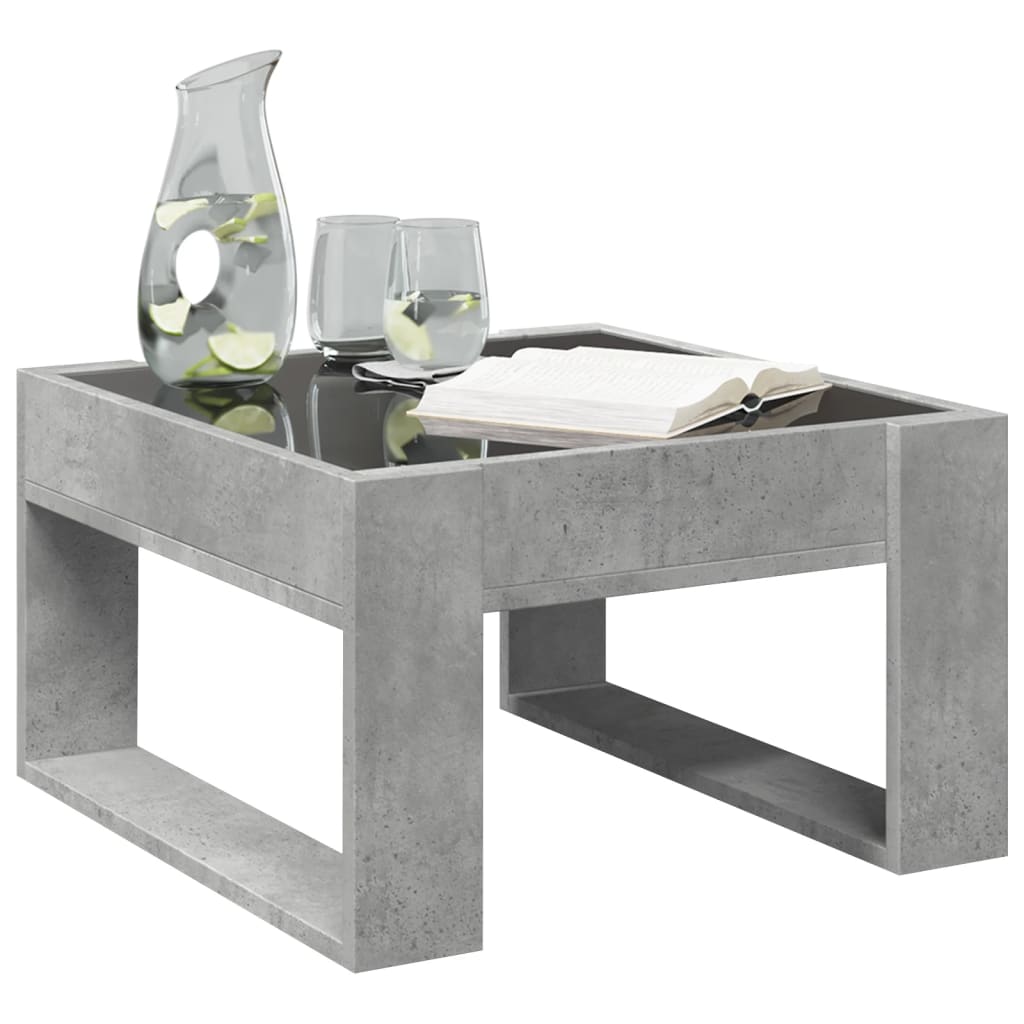 Salontafel met Infinity LED 50x53x30 cm betongrijs is nu te koop bij PeponiXL, paradijselijk wonen!