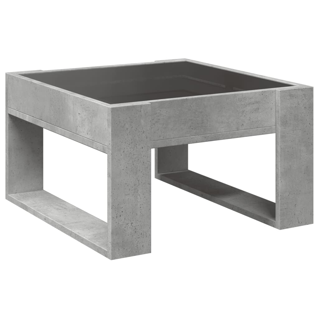 Salontafel met Infinity LED 50x53x30 cm betongrijs is nu te koop bij PeponiXL, paradijselijk wonen!