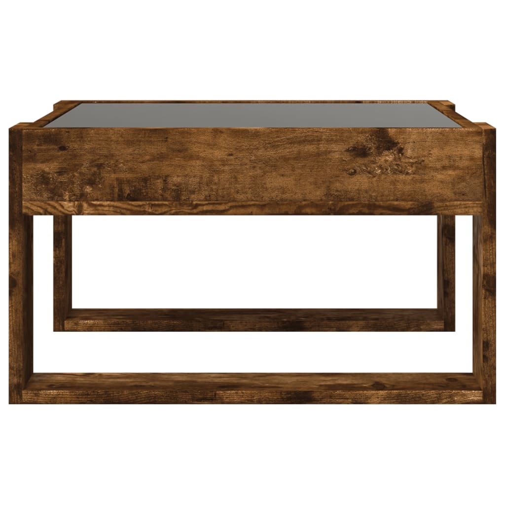 Salontafel met Infinity LED 50x53x30 cm gerookt eikenkleurig is nu te koop bij PeponiXL, paradijselijk wonen!