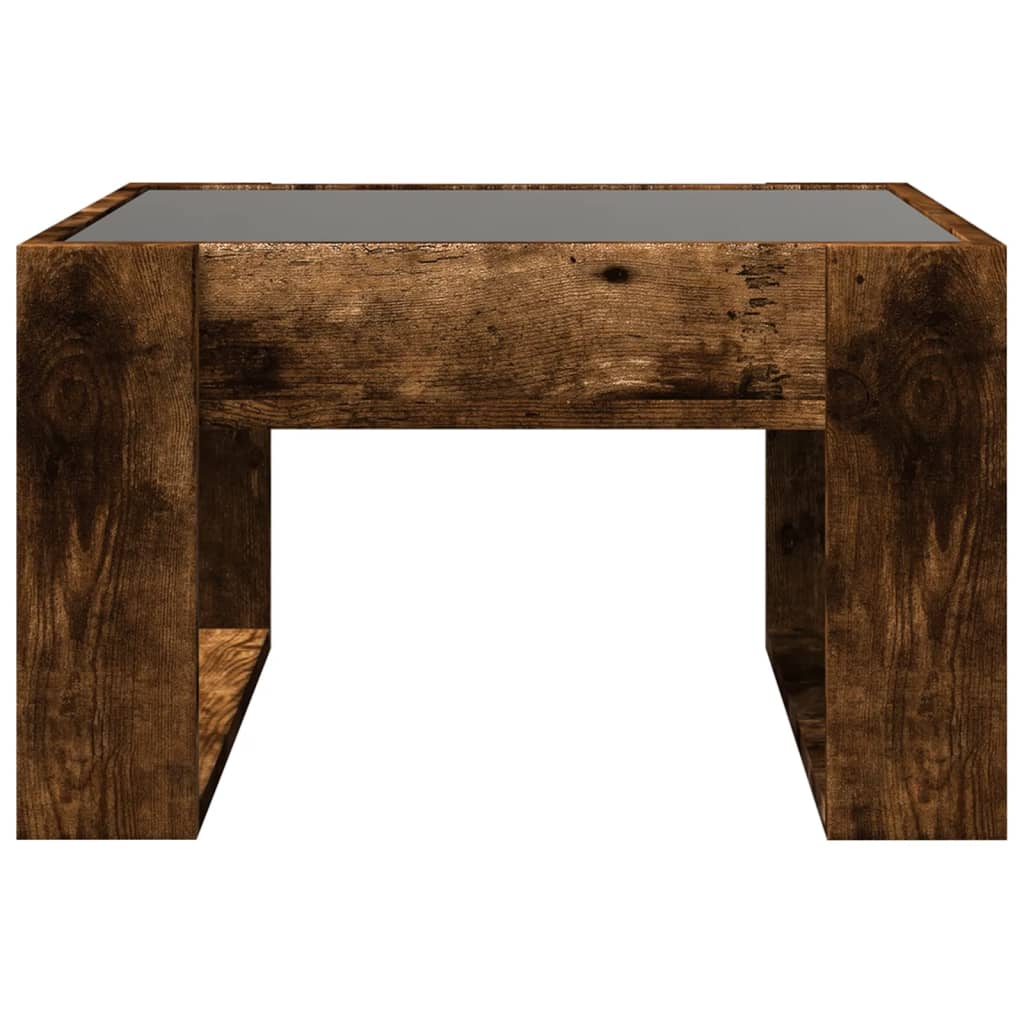 Salontafel met Infinity LED 50x53x30 cm gerookt eikenkleurig is nu te koop bij PeponiXL, paradijselijk wonen!