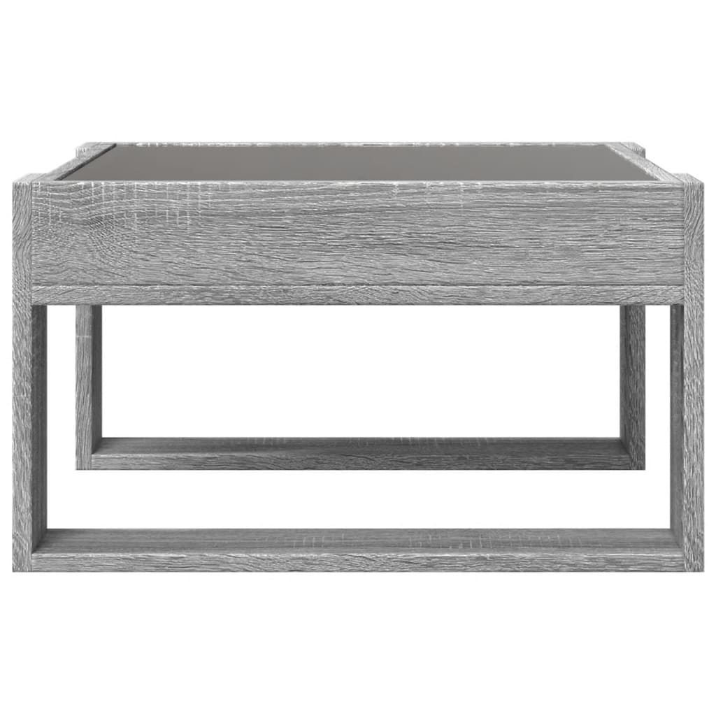 Salontafel met Infinity LED 50x53x30 cm grijs sonoma eikenkleur is nu te koop bij PeponiXL, paradijselijk wonen!