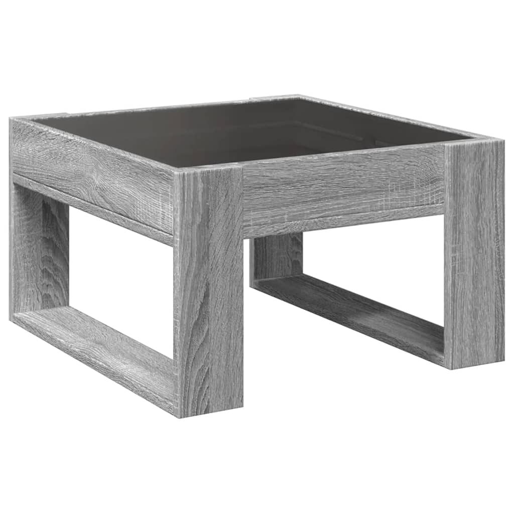 Salontafel met Infinity LED 50x53x30 cm grijs sonoma eikenkleur is nu te koop bij PeponiXL, paradijselijk wonen!