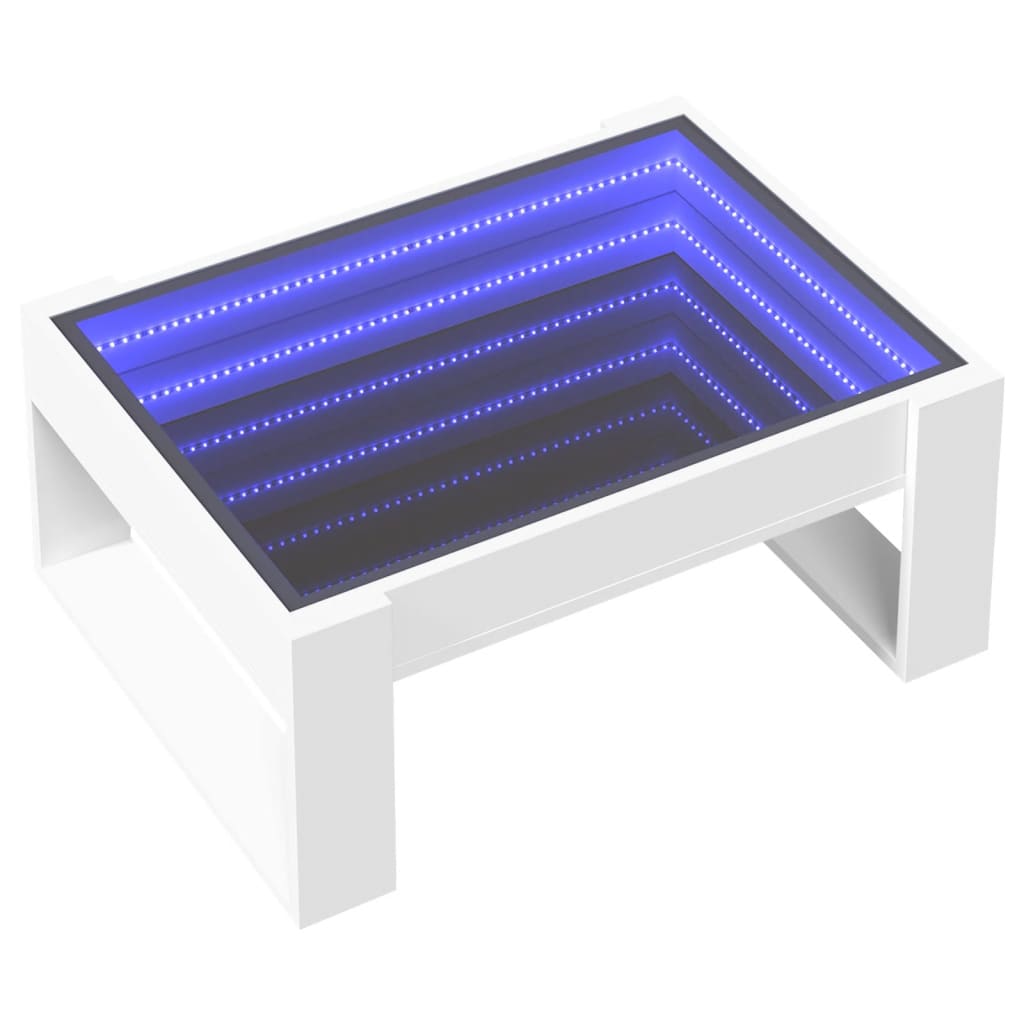 Salontafel met Infinity LED 70x53x30 cm wit is nu te koop bij PeponiXL, paradijselijk wonen!