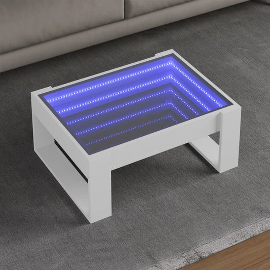 Salontafel met Infinity LED 70x53x30 cm wit is nu te koop bij PeponiXL, paradijselijk wonen!