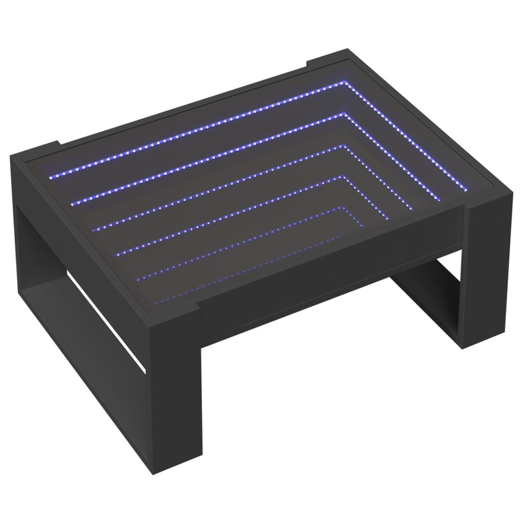 Salontafel met Infinity LED 70x53x30 cm zwart is nu te koop bij PeponiXL, paradijselijk wonen!