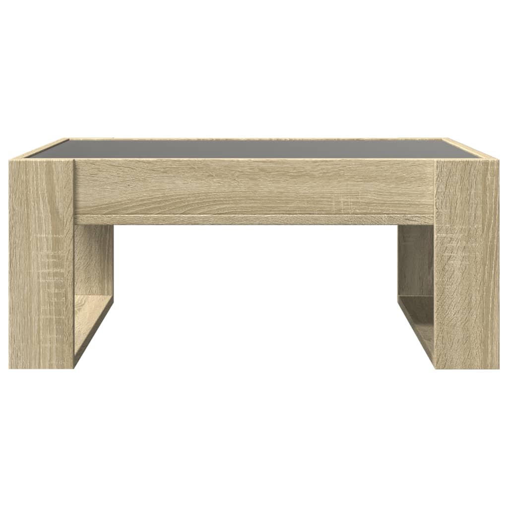 Salontafel met Infinity LED 70x53x30 cm sonoma eikenkleurig is nu te koop bij PeponiXL, paradijselijk wonen!