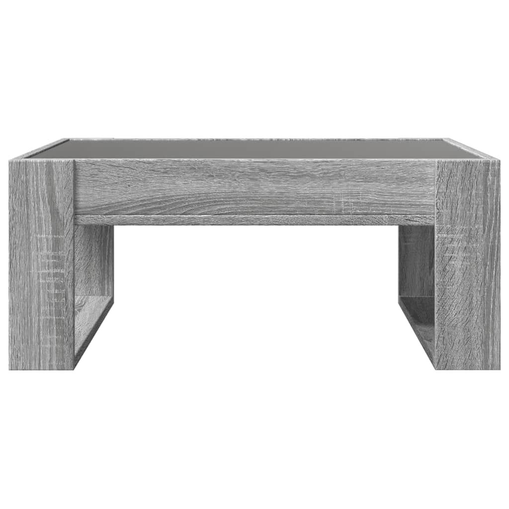 Salontafel met Infinity LED 70x53x30 cm grijs sonoma eikenkleur is nu te koop bij PeponiXL, paradijselijk wonen!