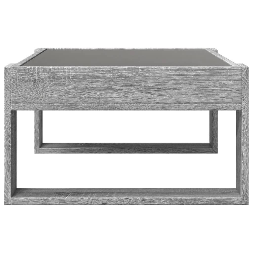 Salontafel met Infinity LED 70x53x30 cm grijs sonoma eikenkleur is nu te koop bij PeponiXL, paradijselijk wonen!
