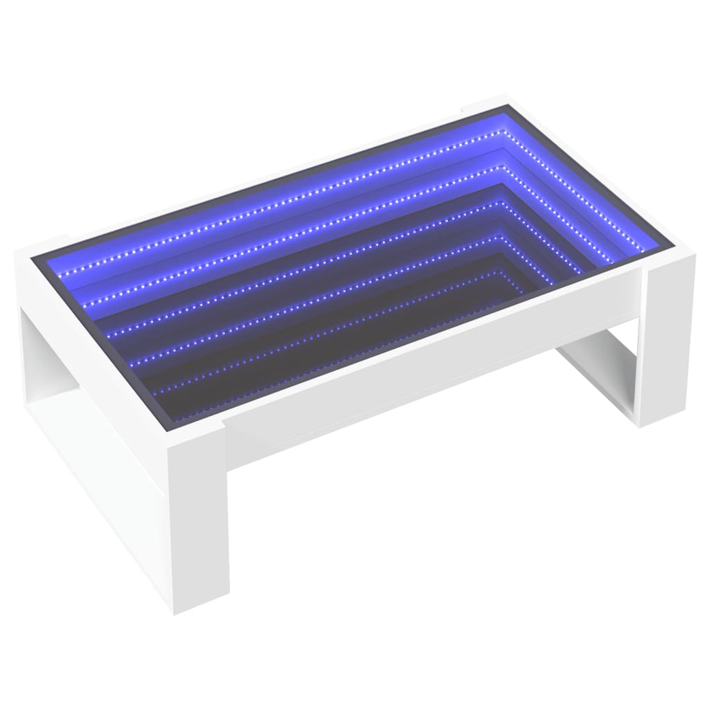 Salontafel met Infinity LED 90x53x30 cm wit is nu te koop bij PeponiXL, paradijselijk wonen!