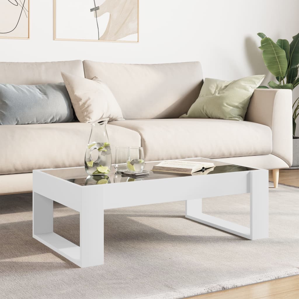 Salontafel met Infinity LED 90x53x30 cm wit is nu te koop bij PeponiXL, paradijselijk wonen!