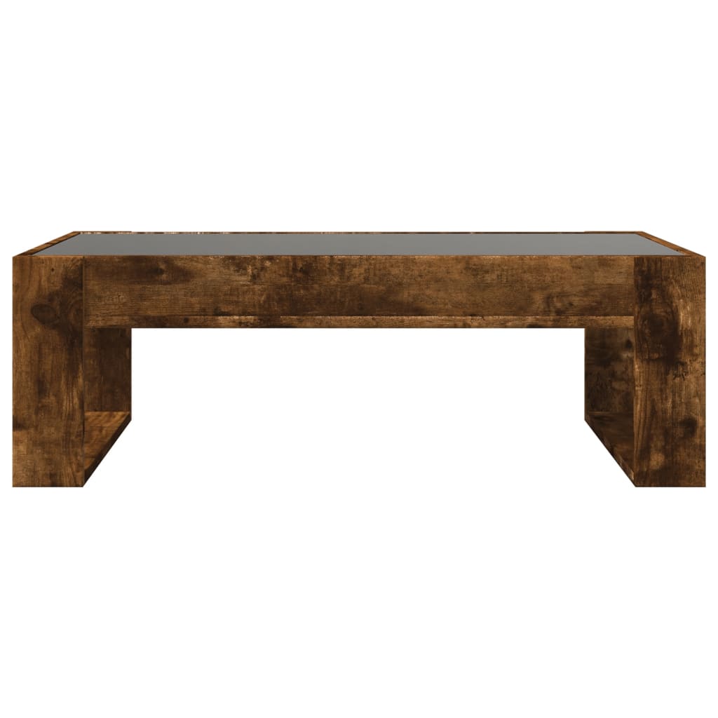 Salontafel met Infinity LED 90x53x30 cm gerookt eikenkleurig is nu te koop bij PeponiXL, paradijselijk wonen!