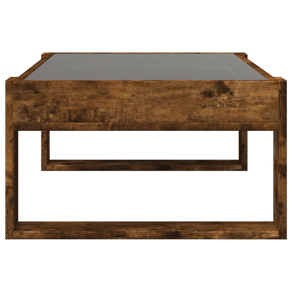 Salontafel met Infinity LED 90x53x30 cm gerookt eikenkleurig is nu te koop bij PeponiXL, paradijselijk wonen!