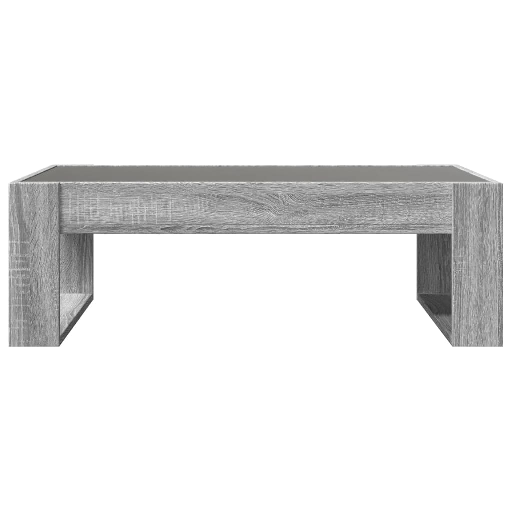 Salontafel met Infinity LED 90x53x30 cm grijs sonoma eikenkleur is nu te koop bij PeponiXL, paradijselijk wonen!