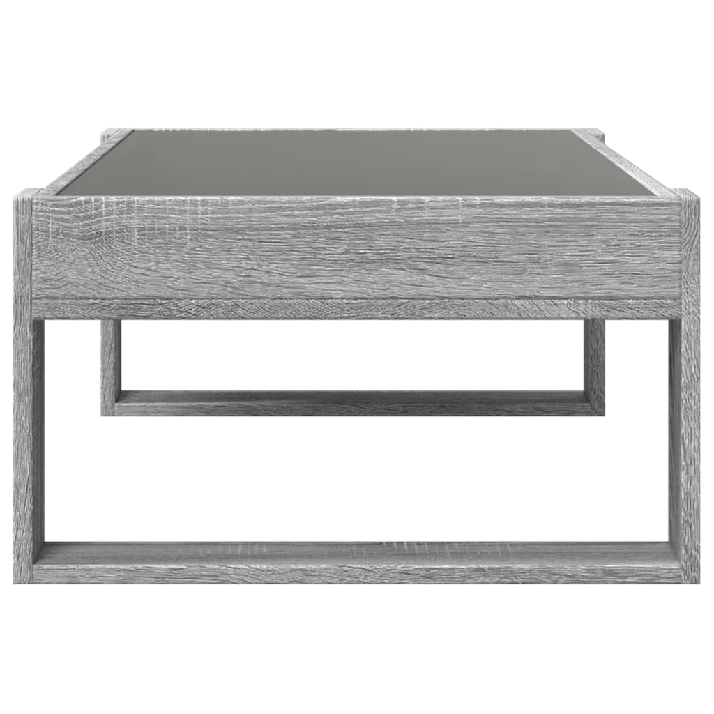 Salontafel met Infinity LED 90x53x30 cm grijs sonoma eikenkleur is nu te koop bij PeponiXL, paradijselijk wonen!