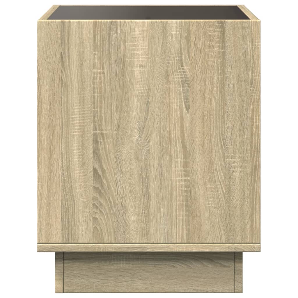 Salontafel met Infinity LED 40x40x50 cm sonoma eikenkleurig is nu te koop bij PeponiXL, paradijselijk wonen!