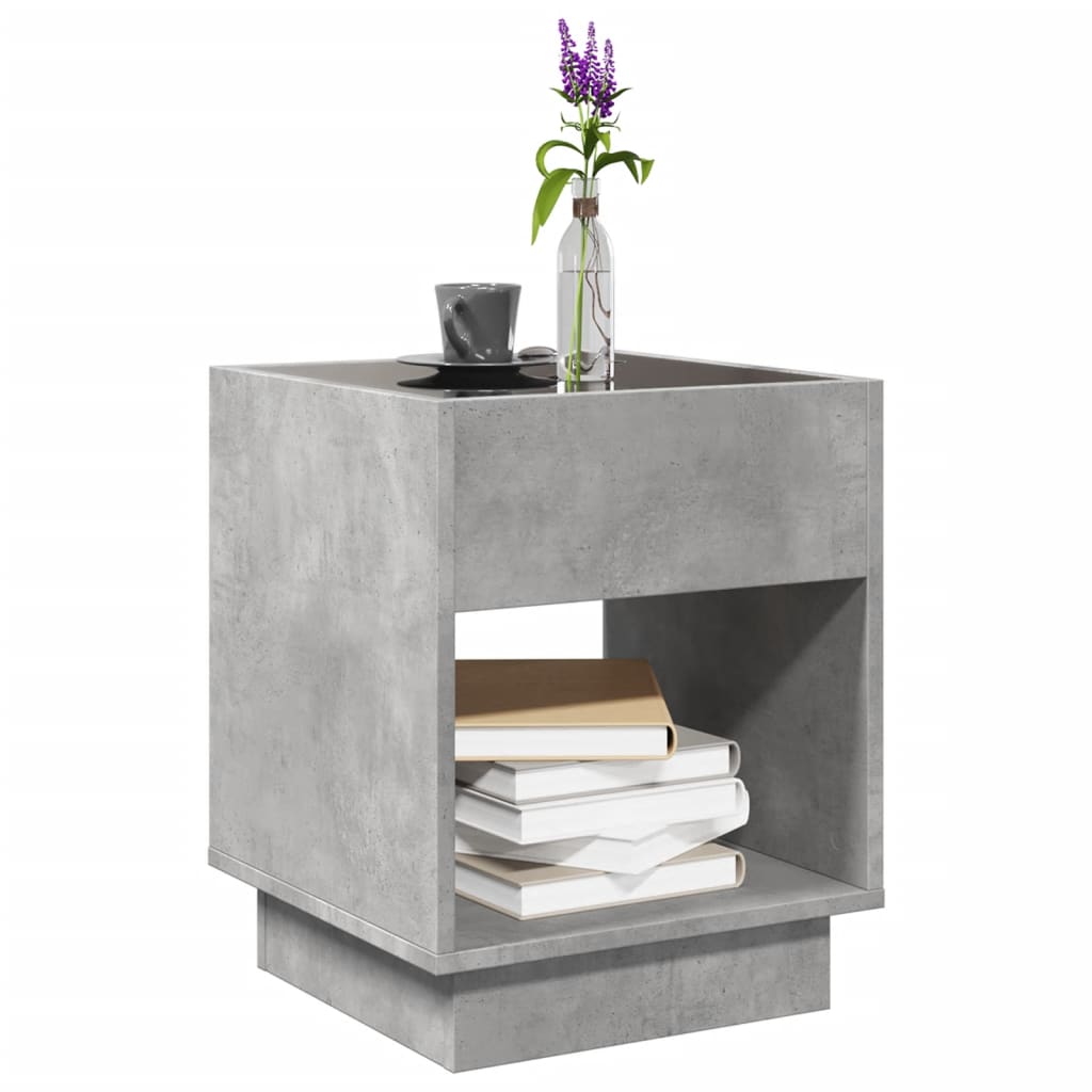 Salontafel met Infinity LED 40x40x50 cm betongrijs is nu te koop bij PeponiXL, paradijselijk wonen!