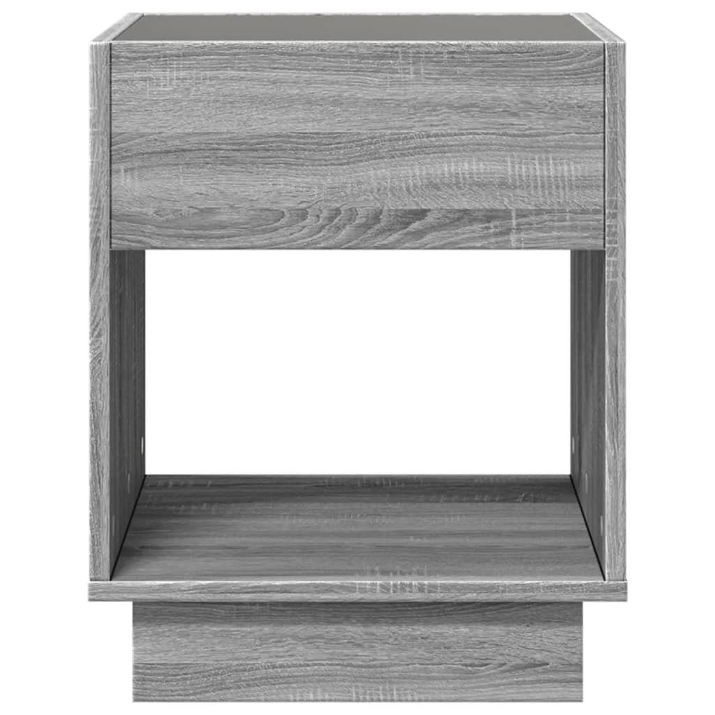 Salontafel met Infinity LED 40x40x50 cm grijs sonoma eikenkleur is nu te koop bij PeponiXL, paradijselijk wonen!