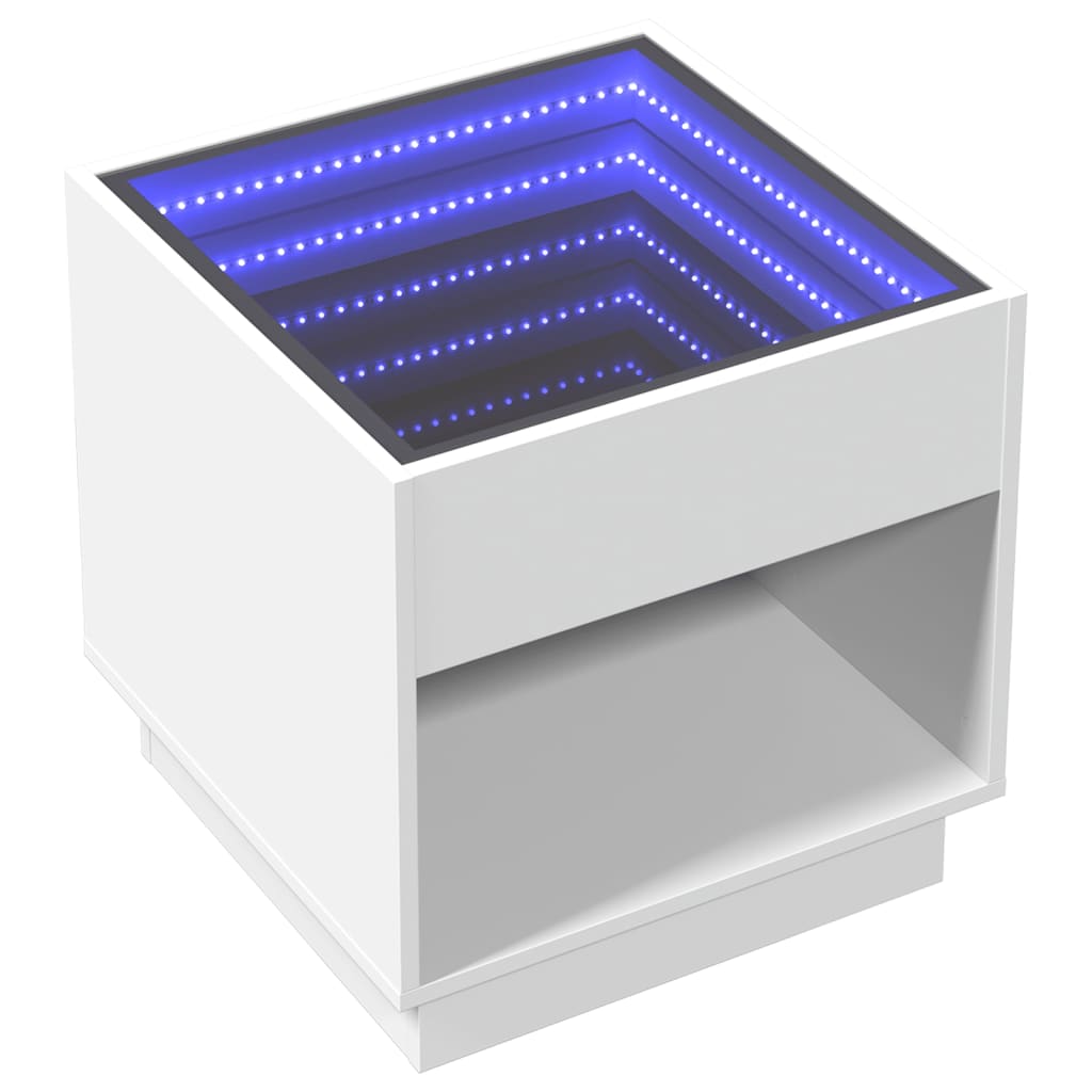 Salontafel met Infinity LED 50x50x50 cm wit is nu te koop bij PeponiXL, paradijselijk wonen!