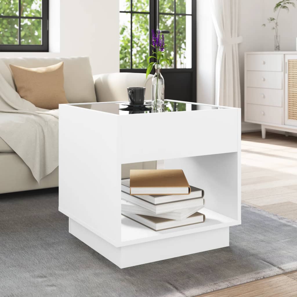 Salontafel met Infinity LED 50x50x50 cm wit is nu te koop bij PeponiXL, paradijselijk wonen!