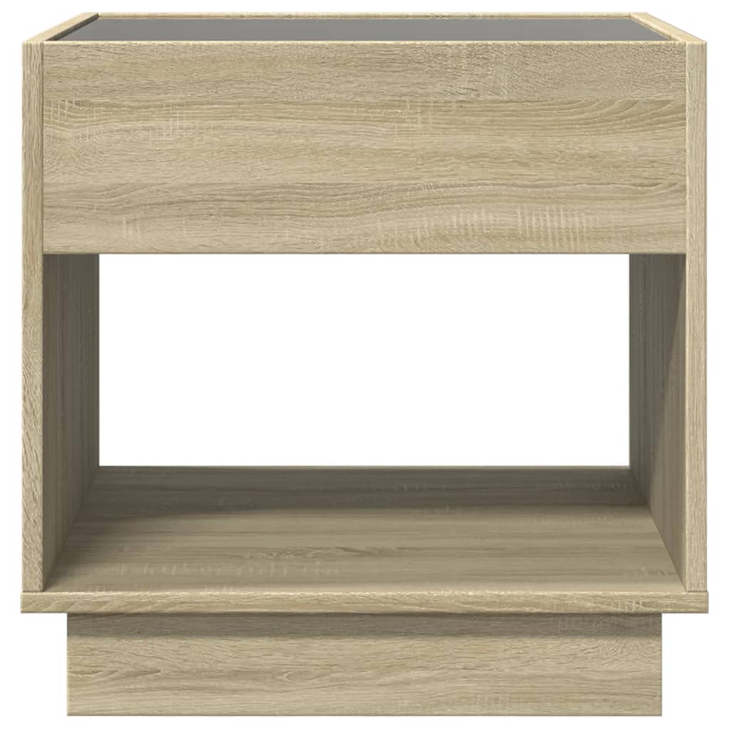 Salontafel met Infinity LED 50x50x50 cm sonoma eikenkleurig is nu te koop bij PeponiXL, paradijselijk wonen!