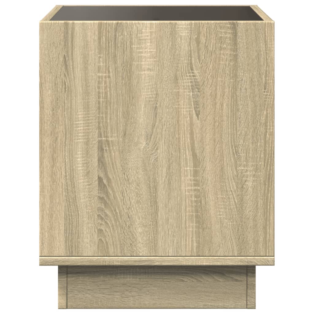 Salontafel met Infinity LED 50x50x50 cm sonoma eikenkleurig is nu te koop bij PeponiXL, paradijselijk wonen!
