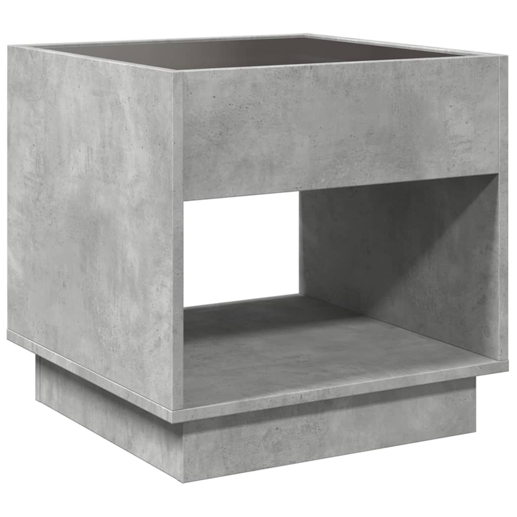 Salontafel met Infinity LED 50x50x50 cm betongrijs is nu te koop bij PeponiXL, paradijselijk wonen!
