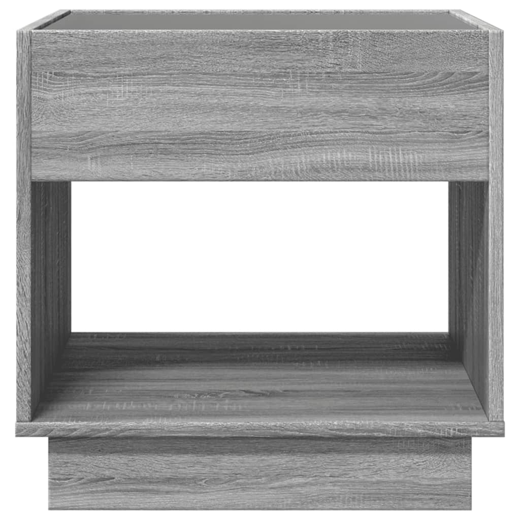 Salontafel met Infinity LED 50x50x50 cm grijs sonoma eikenkleur is nu te koop bij PeponiXL, paradijselijk wonen!
