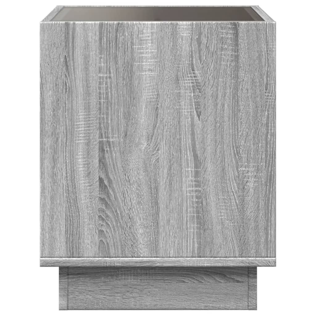 Salontafel met Infinity LED 50x50x50 cm grijs sonoma eikenkleur is nu te koop bij PeponiXL, paradijselijk wonen!