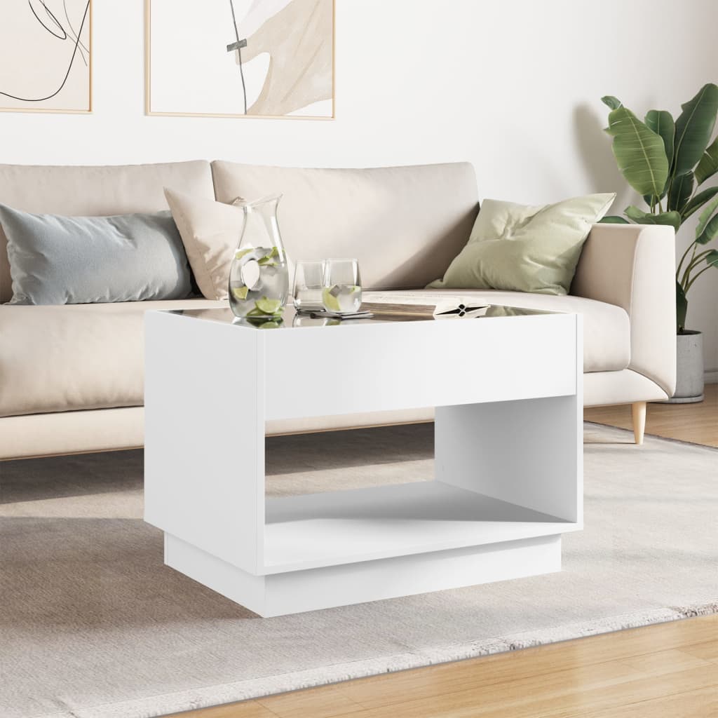 Salontafel met Infinity LED 70x50x50 cm wit is nu te koop bij PeponiXL, paradijselijk wonen!