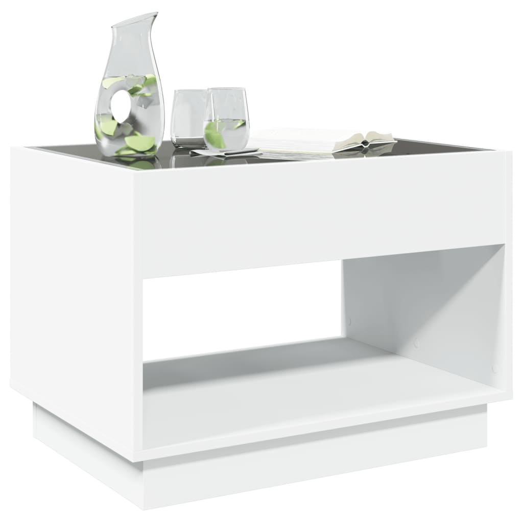 Salontafel met Infinity LED 70x50x50 cm wit is nu te koop bij PeponiXL, paradijselijk wonen!