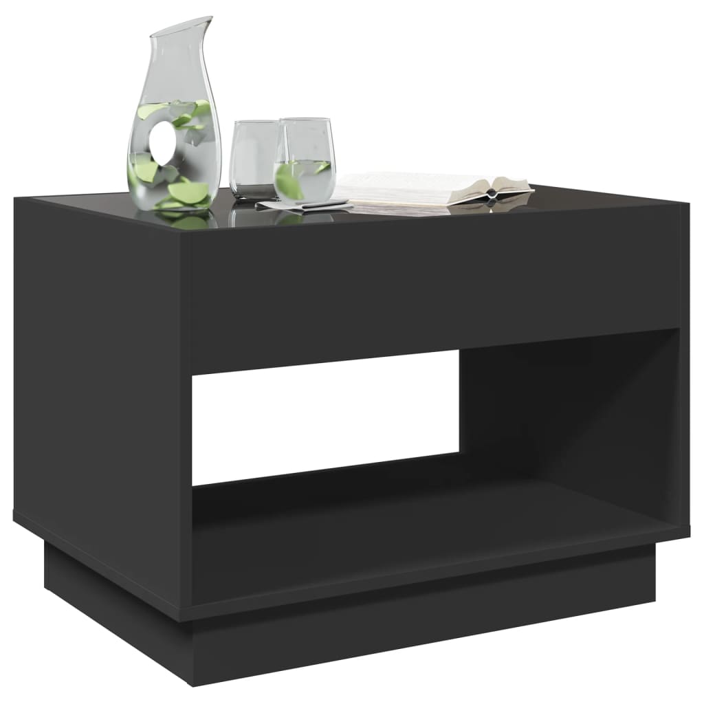 Salontafel met Infinity LED 70x50x50 cm zwart is nu te koop bij PeponiXL, paradijselijk wonen!