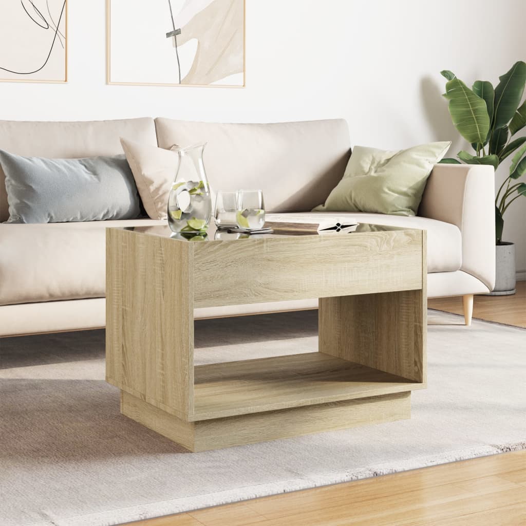 Salontafel met Infinity LED 70x50x50 cm sonoma eikenkleurig is nu te koop bij PeponiXL, paradijselijk wonen!