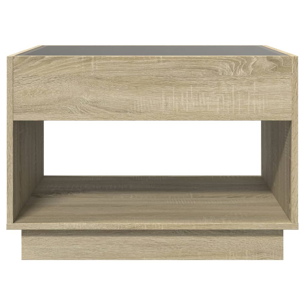 Salontafel met Infinity LED 70x50x50 cm sonoma eikenkleurig is nu te koop bij PeponiXL, paradijselijk wonen!