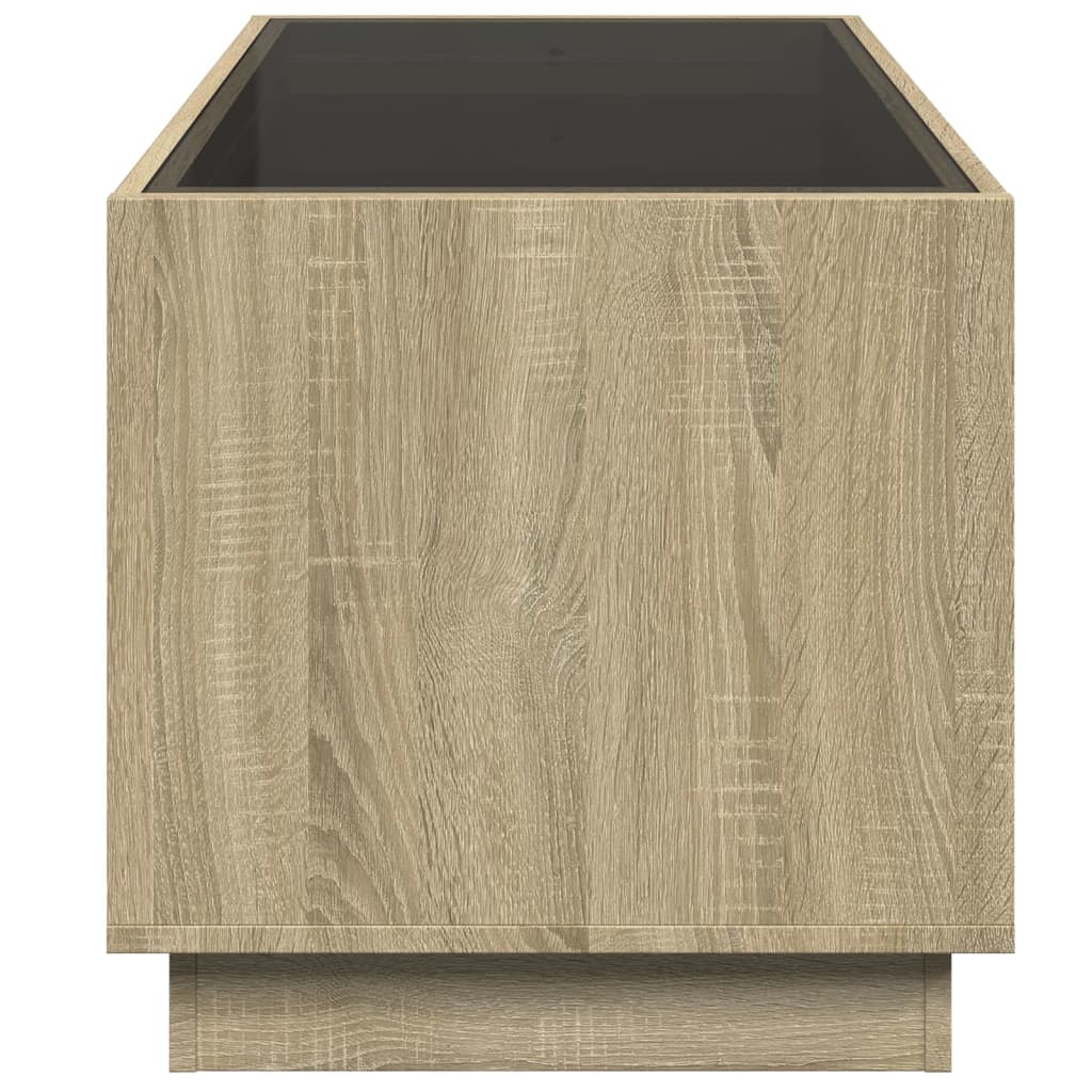 Salontafel met Infinity LED 70x50x50 cm sonoma eikenkleurig is nu te koop bij PeponiXL, paradijselijk wonen!