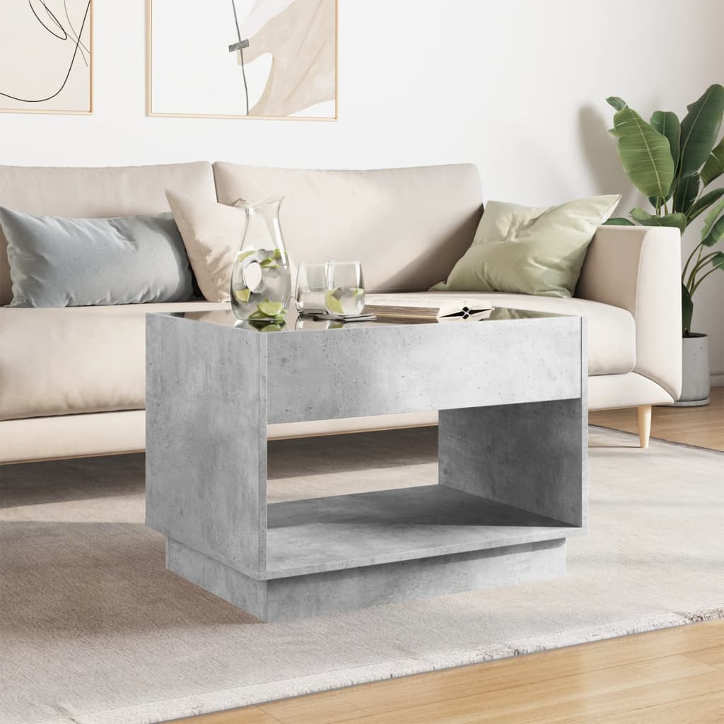 Salontafel met Infinity LED 70x50x50 cm betongrijs is nu te koop bij PeponiXL, paradijselijk wonen!