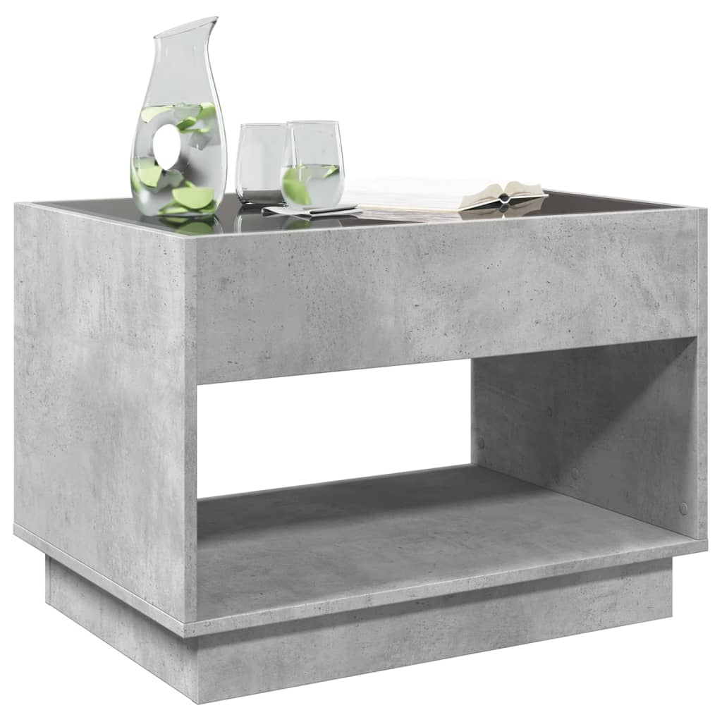 Salontafel met Infinity LED 70x50x50 cm betongrijs is nu te koop bij PeponiXL, paradijselijk wonen!