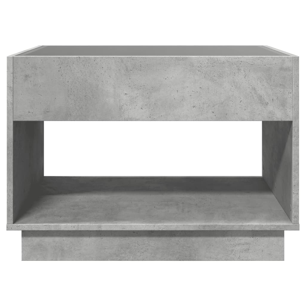 Salontafel met Infinity LED 70x50x50 cm betongrijs is nu te koop bij PeponiXL, paradijselijk wonen!