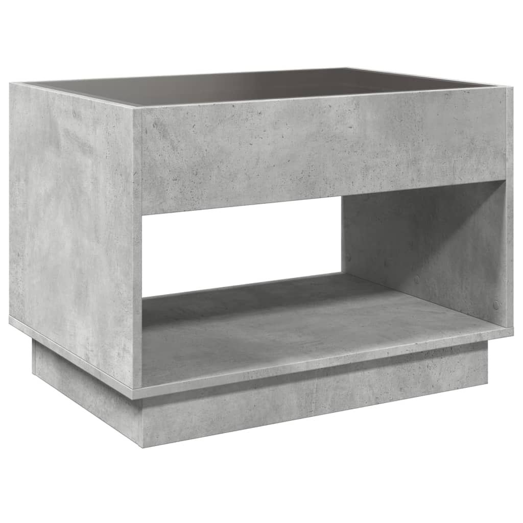 Salontafel met Infinity LED 70x50x50 cm betongrijs is nu te koop bij PeponiXL, paradijselijk wonen!
