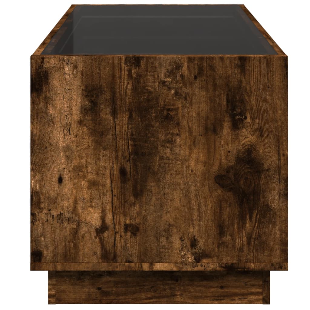 Salontafel met Infinity LED 70x50x50 cm gerookt eikenkleurig is nu te koop bij PeponiXL, paradijselijk wonen!